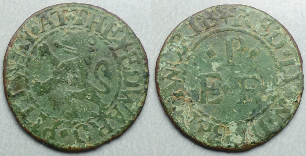 Bengeworth, EDWARD PITTWAY AT THE RED LYON farthing N5632 Bengeworth, EDWARD PITTWAY AT THE RED LYON farthing N5632